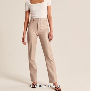 Vegan Leather 90s Straight Pant